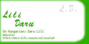 lili daru business card